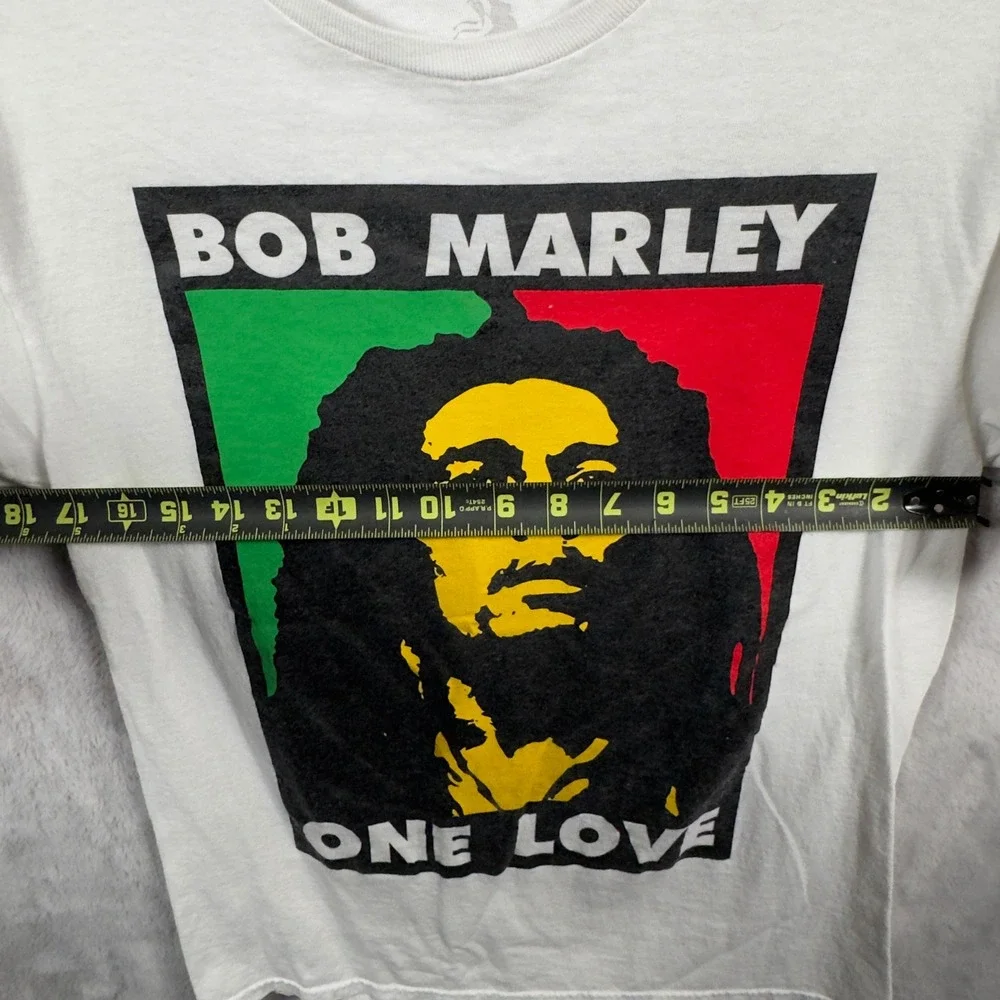 Zion Sportswear Bob Marley One Love‎ Graphic T Shirt White Mens Size M